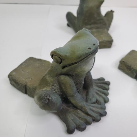 Vintage (Set of 3) 1999 Figi Graphics Frog Flower Pot Risers - Picture 7 of 12